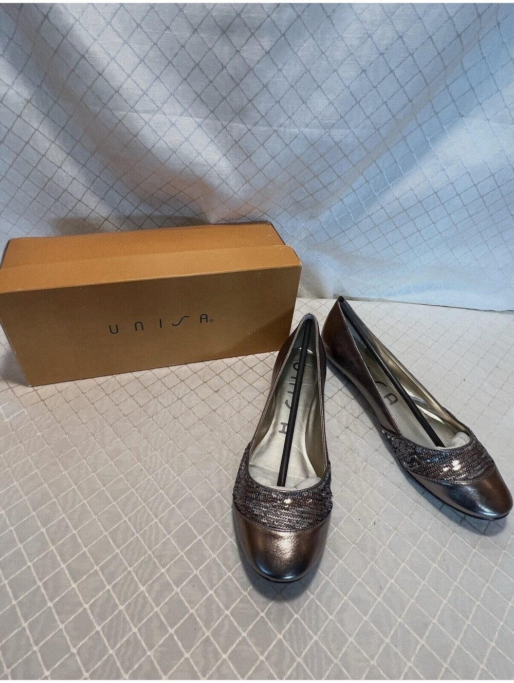 Unisa Unboni Pewter Multi Leather ballet flats size 7.5M